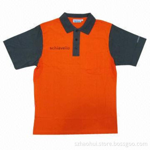 Men's polo shirt, contrast panel